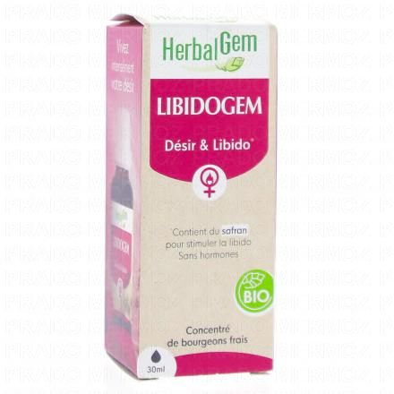 HERBALGEM Concentr&eacute; de bourgeons frais - Libidogem D&eacute;sir et Libido Bio 30ml