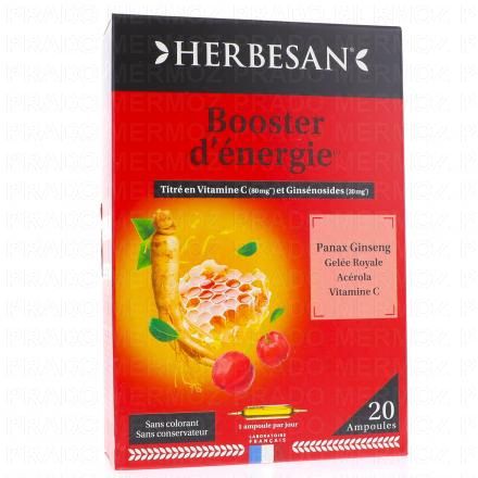 HERBESAN Booster d'&eacute;nergie (20 ampoules)