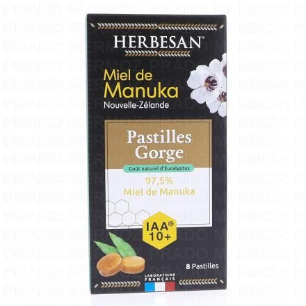HERBESAN Pastilles Miel de manuka IAA 10+ eucalyptus x8