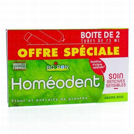 HOMEODENT Soin gencives sensibles Ar&ocirc;me Anis (lot de 2 x 75ml)