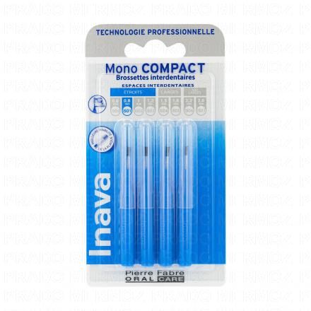 INAVA Mono compact - Brossette interdentaires ISO1 &eacute;troits monocompact 0.8mm pack de 4