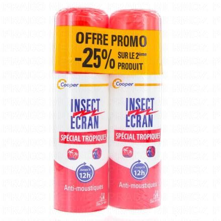 INSECT ECRAN Spécial Tropiques Anti-moustiques (spray 75ml x2)