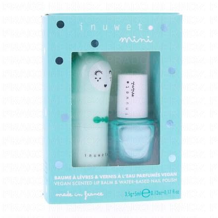 INUWET Coffret Baume &agrave; l&egrave;vres et Vernis &agrave; l'eau Pomme