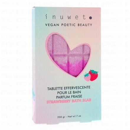 INUWET Tablette effervescente pour le bain parfum Fraise 200gr