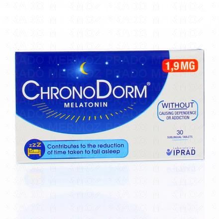 BIOCODEX ChronoDorm - M&eacute;latonine 1.9mg 30 comprim&eacute;s sublinguaux