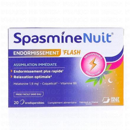 JOLLY JATEL Spasmine Nuit Endormissement Flash x20 comprim&eacute;s orodispersibles