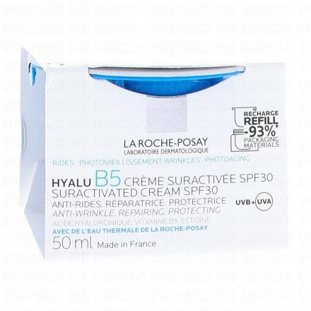 LA ROCHE POSAY Hyalu B5 - Cr&egrave;me Suractiv&eacute;e SPF30 Anti-Rides R&eacute;paratrice Protectrice (eco-recharge 50ml)