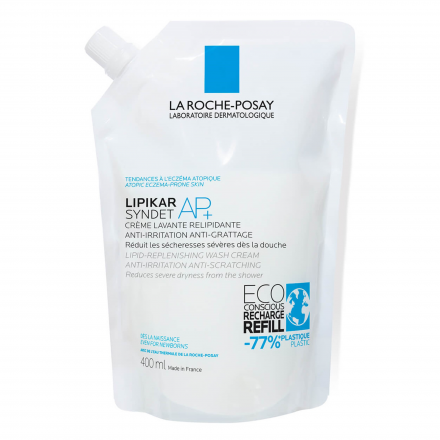 LA ROCHE-POSAY Lipikar Syndet AP+ Cr&egrave;me lavante relipidante (eco recharge 400ml)