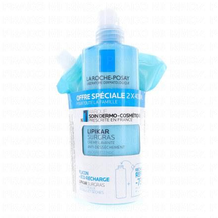 LA ROCHE-POSAY Lipikar surgras - Cr&egrave;me lavante (400ml + eco recharge 400ml)