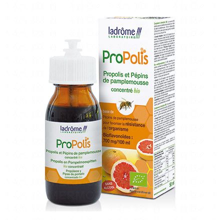 LADR&Ocirc;ME Propolis et p&eacute;pins de pamplemousse concentr&eacute; bio flacon 50ml