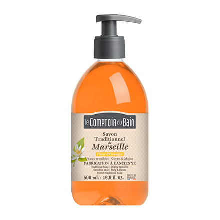 LE COMPTOIR DU BAIN Savon liquide de marseille fleur d'oranger (flacon 500ml)