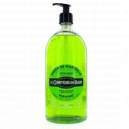 LE COMPTOIR DU BAIN Savon liquide de marseille verveine (flacon pompe 1l)