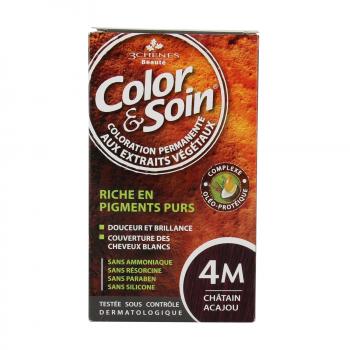 LES 3 CH&Ecirc;NES Color & soin n&deg;4M ch&acirc;tain acajou