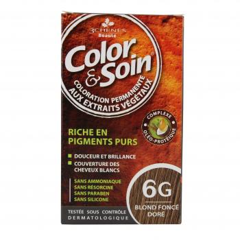 LES 3 CH&Ecirc;NES Color & soin n&deg;6G blond fonc&eacute; dor&eacute;