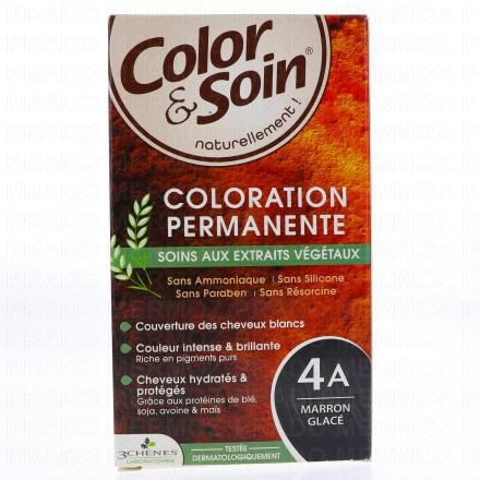 LES 3 CH&Ecirc;NES Beaut&eacute; Color & Soin Coloration permanente aux extraits v&eacute;g&eacute;taux teinte 4A