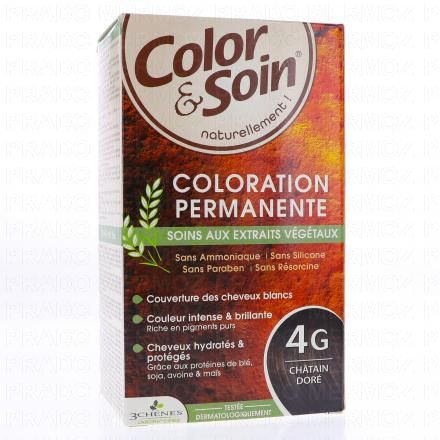 LES 3 CHÊNES Beauté Color & Soin Coloration permanente aux extraits végétaux teinte 4G Châtin doré