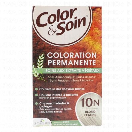 LES 3 CH&Ecirc;NES Color & soin n&deg;10N blond platine