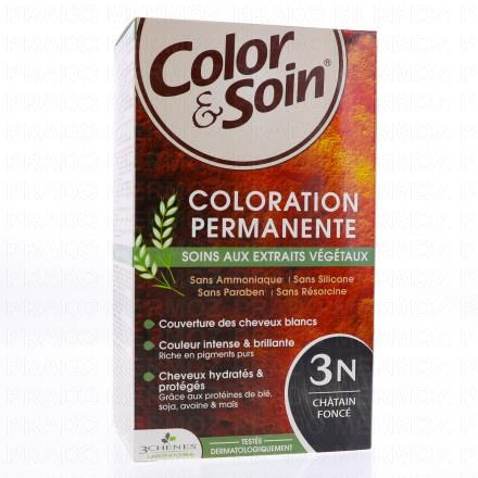 LES 3 CH&Ecirc;NES Color & soin n&deg;3N3n ch&acirc;tain fonc&eacute;