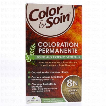 LES 3 CH&Ecirc;NES Color & soin n&deg;8n blond bl&eacute;