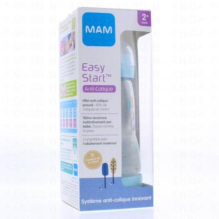 MAM Easy Start Anti-Colique biberon d&eacute;bit 2 260ml (bleu couleur de la nature)