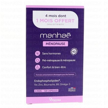 MANHAE Ménopause sans hormones 4mois x 120 gélules