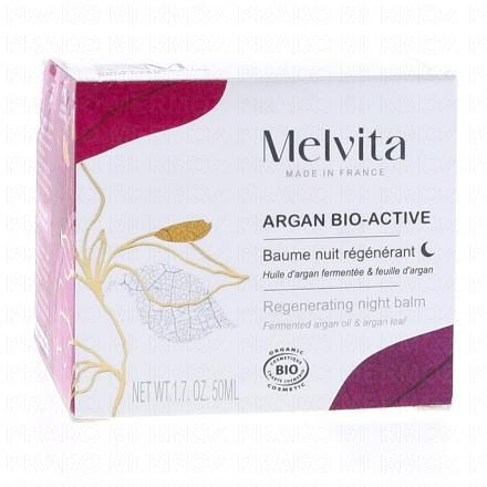 MELVITA Argane Bio-Active - Baume de nuit r&eacute;g&eacute;n&eacute;rant bio (cr&egrave;me 50ml)