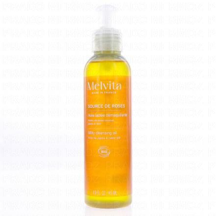 MELVITA Source de roses - Huile lact&eacute;e d&eacute;maquillant (flacon 145ml)