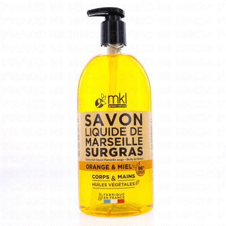 MKL Savon Liquide de Marseille Surgras Orange Miel 1L