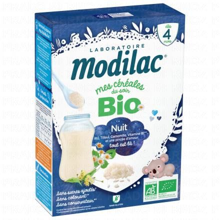 MODILAC Mes c&eacute;r&eacute;ales du soir bio Nuit calme d&egrave;s 4 mois