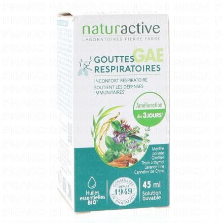 NATURACTIVE Gouttes respiratoires aux huiles essentielles BIO (flacon de 45 ml)