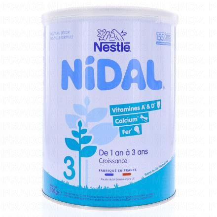 NESTLE Nidal Lait de Croissance 3&egrave;me &acirc;ge 800g