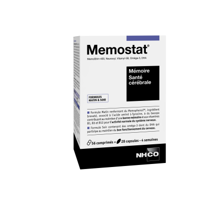 NHCO Santé - Memostat Mémoire Santé cérébrale (56 comprimés + 28 capsules)