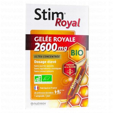 NUTREOV Stim Royal Gel&eacute;e Royale 2600mg Bio 20 ampoules