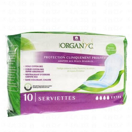 ORGANYC Protection serviette hygi&eacute;nique flux extra x10