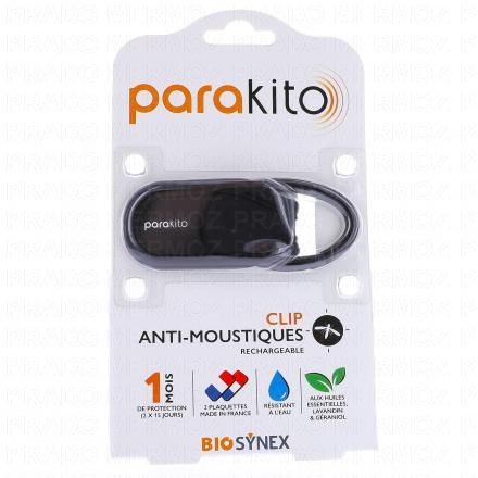 PARAKITO Clip Anti-Moustiques Rechargeable (noir)