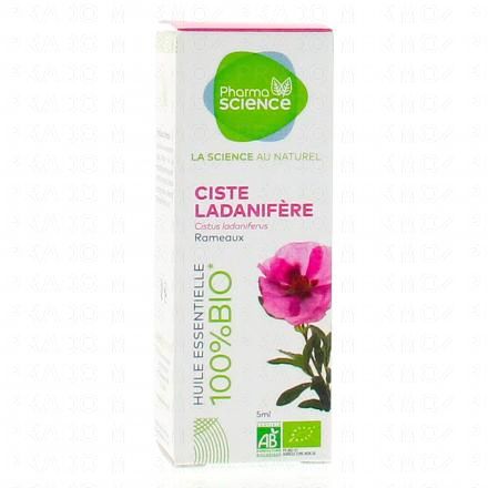 PHARMASCIENCE Huile essentielle de Ciste Ladanif&egrave;re bio flacon 5 ml