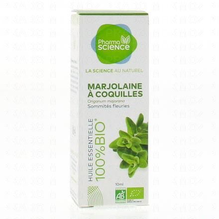 PHARMASCIENCE Huile essentielle de Marjolaine &agrave; coquilles bio flacon 10 ml