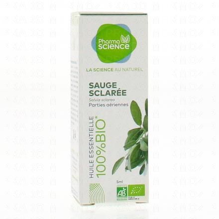 PHARMASCIENCE Huile essentielle de Sauge Sclarée bio flacon 5 ml