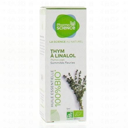 PHARMASCIENCE Huile essentielle de Thym à Linalol bio flacon 5 ml