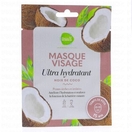 PHARMASCIENCE Masque Visage Ultra Hydratant Noix de coco