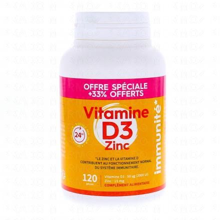 PHARMASCIENCE Immunit&eacute; - Vitamine D3 zinc x120 g&eacute;lules