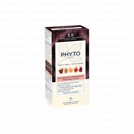PHYTO Color Coloration permanente n&deg;5.5 Marron acajou enrichie en pigments v&eacute;g&eacute;taux