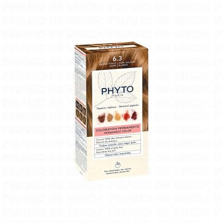 PHYTO Color n&deg;6.3 Blond Fonc&eacute; Dor&eacute; coloration permanente enrichie en pigments v&eacute;g&eacute;taux