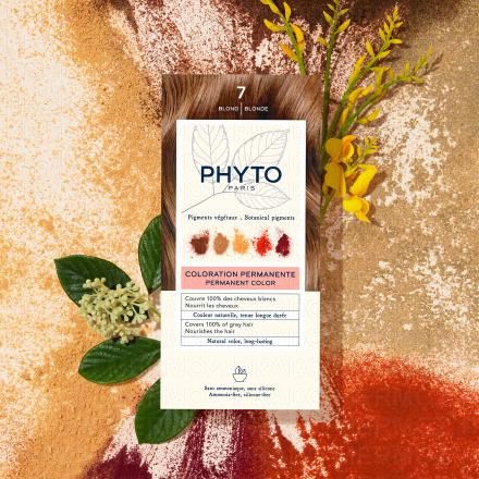 PHYTO Color n&deg;7 Blond coloration permanente enrichie en pigments v&eacute;g&eacute;taux