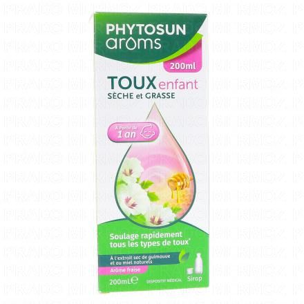 PHYTOSUN AROMS Sirop enfant toux s&egrave;che et grasse (200ml)