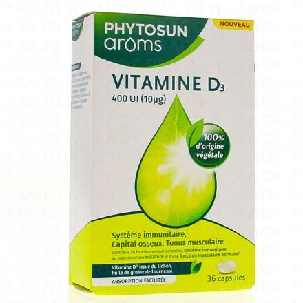 PHYTOSUN AROMS Vitamine D3 x36 capsules