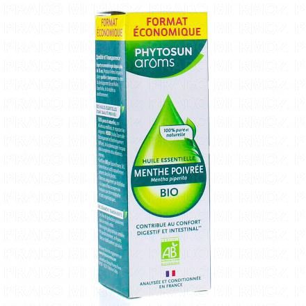 PHYTOSUNAROMS Huile essentielle Menthe poivr&eacute;e bio flacon 30 ml
