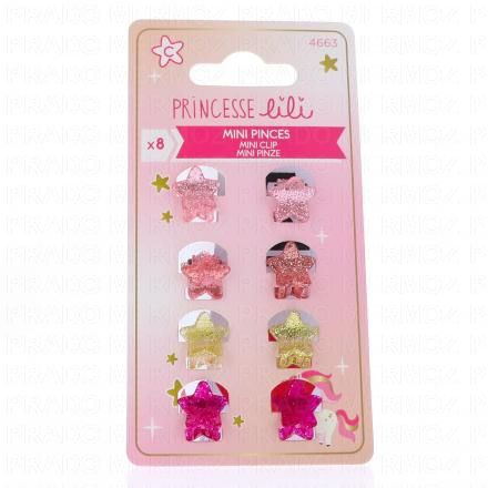 PRINCESSE LILI Mini Pinces Etoile x8