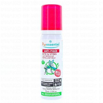 PURESSENTIEL Anti pique Lait r&eacute;pulsif Zones tropicales Flacon 75ml