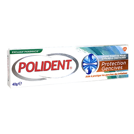 POLIDENT Crème fixative protection gencives tube 40 gr
